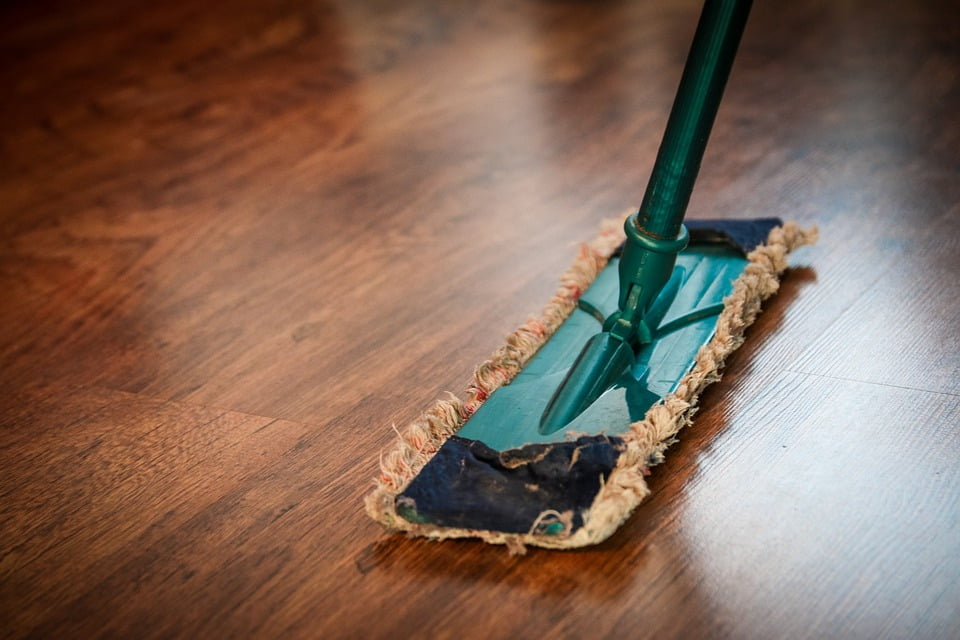 Dust Mopping Office Building Floors Greenville