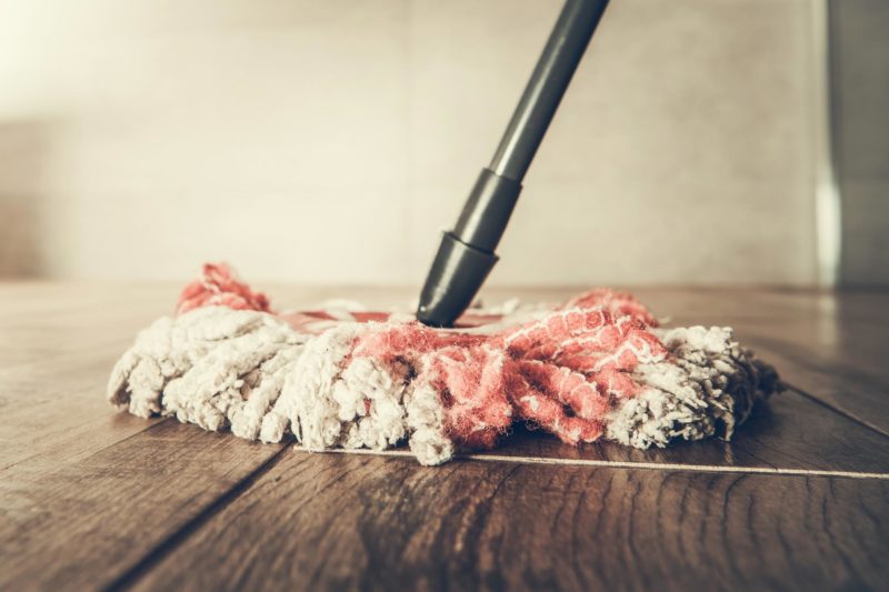 Dust Mopping of Commerical Vinyl Flooring