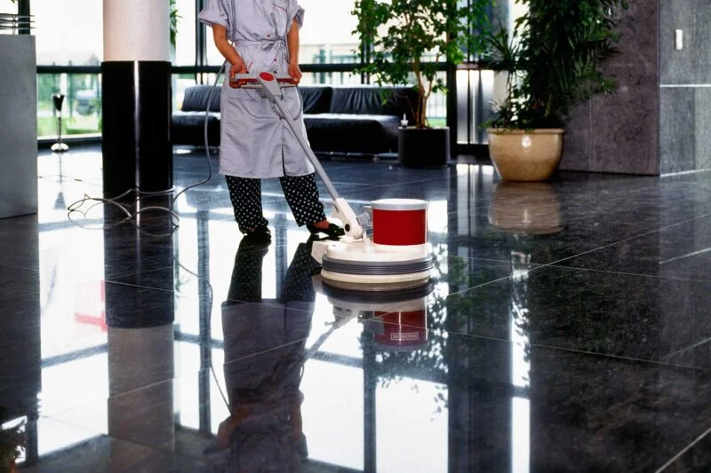 floor stripping and waxing process